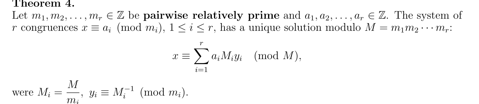 Solution using CRT